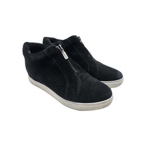 Blondo Womens Glenda Boots Size 8.5 Waterproof Black Suede Hidden Wedge Heel Zip